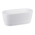 Кашпо ВОЛНА 4,2л овальное с вкладышем Белый