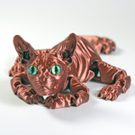 Подвижный кот Сфинкс, игрушка антистресс, медный цвет