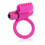 Розовое эрекционнное кольцо с двумя положениями вибростимулятора (Цвет: розовый)