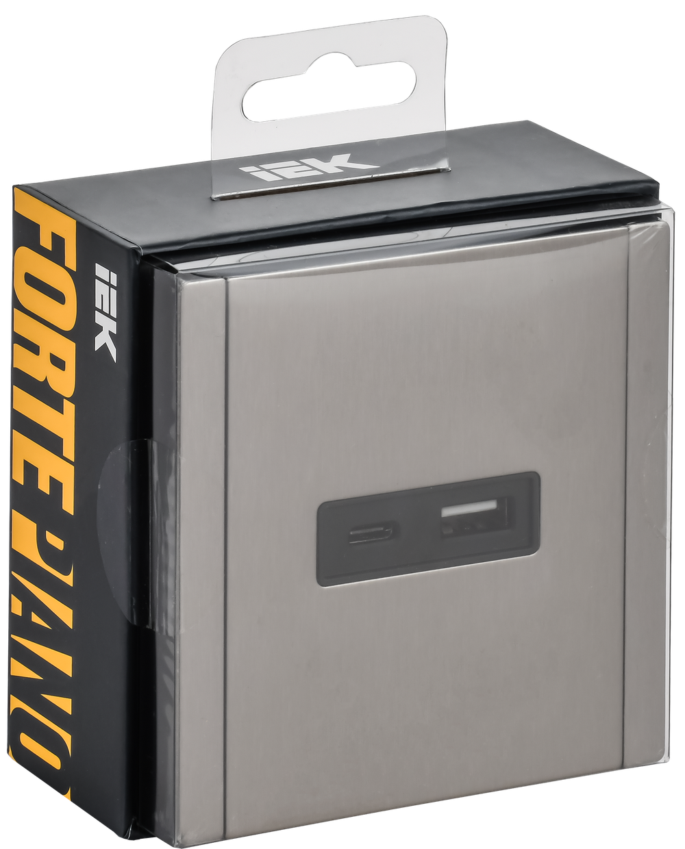 FORTE&PIANO Розетка USB A+C 18Вт FP751M металл никель IEK