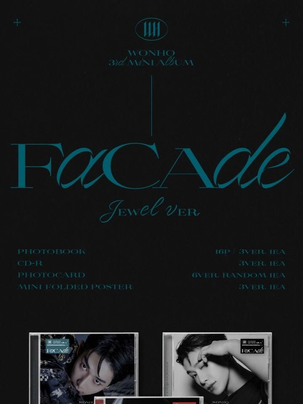 Альбом WONHO - FACADE 3rd Mini Album Jewel Case RANDOM Version