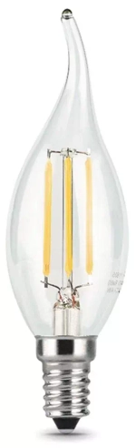 Лампа Gauss LED Filament Свеча на ветру 11W E14 750lm 4100K  104801211
