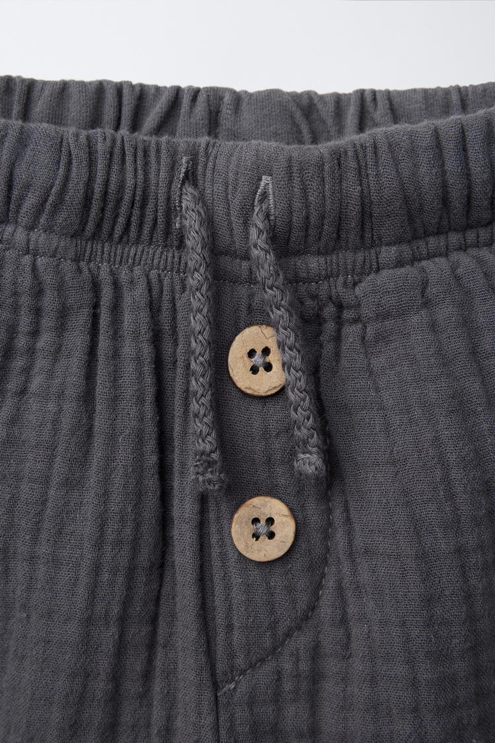 ZARA БРЮКИ ПРЯМОГО КРОЯ С КОНТРАСТНОЙ ТЕКСТУРОЙ, ТЕМНО-СЕРЫЙ