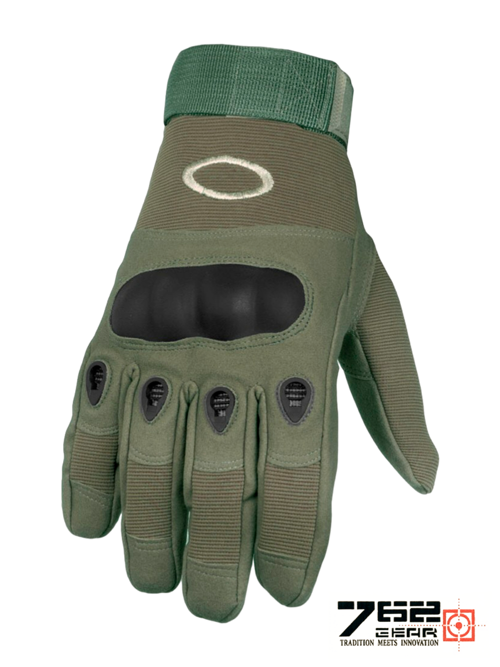Перчатки полнопалые с костяшками Oakley (Tactica 7.62 Gear) Factory Pilot Gloves (OK-324). Олива