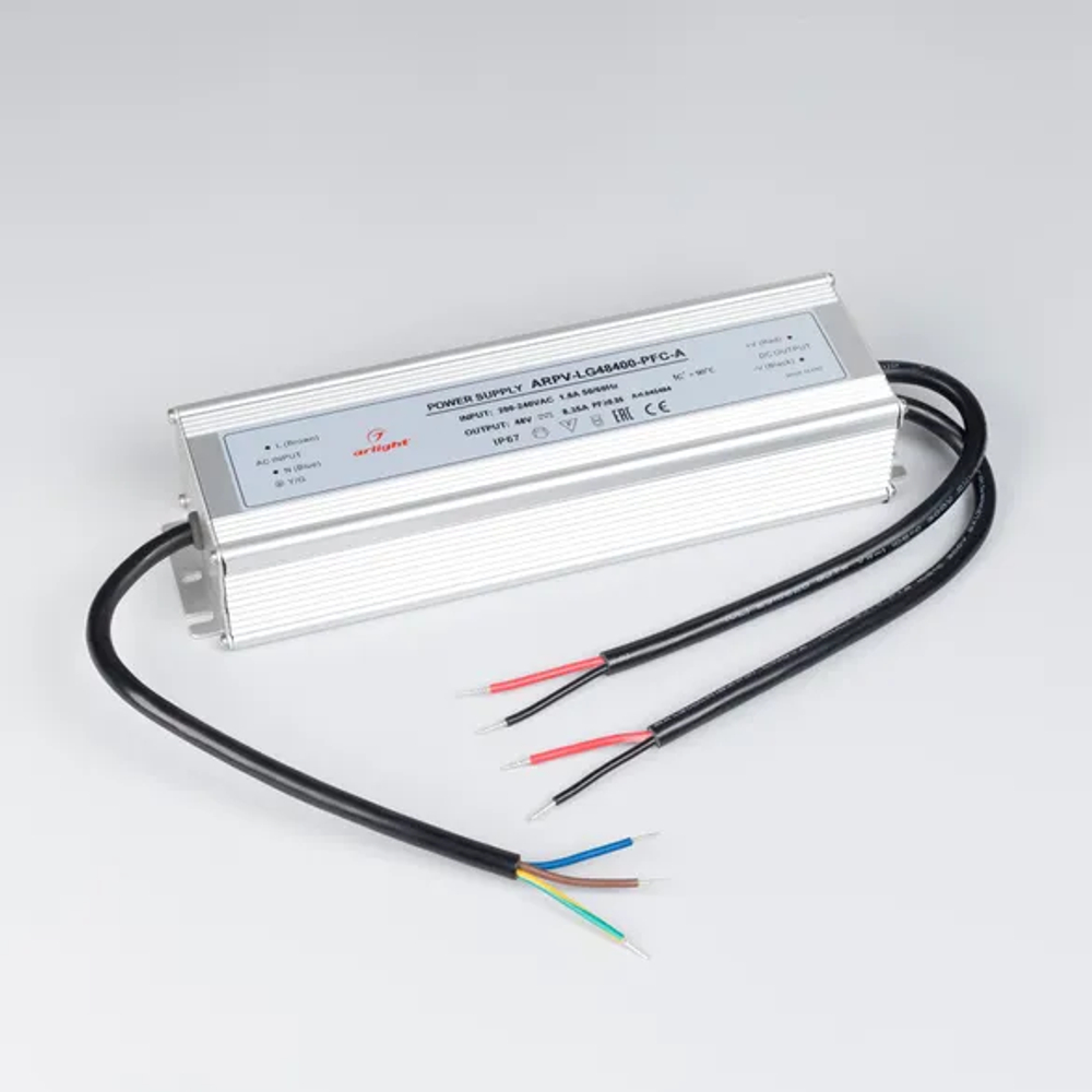 Блок питания ARPV-LG48400-PFC-A (48V, 8.3A, 400W) (Arlight, IP67 Металл, 5 лет) 045484