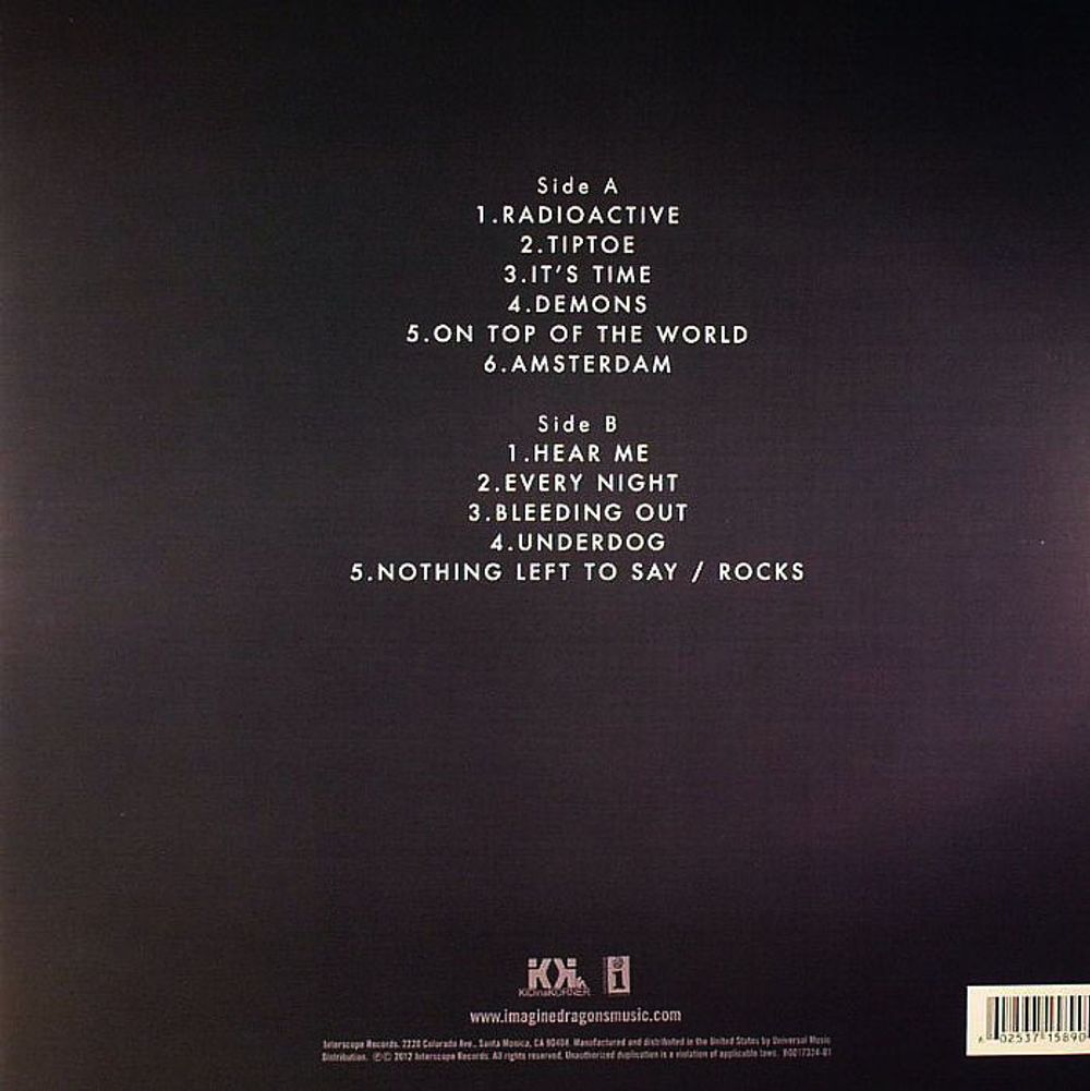 Imagine Dragons. Night Visions (LP)