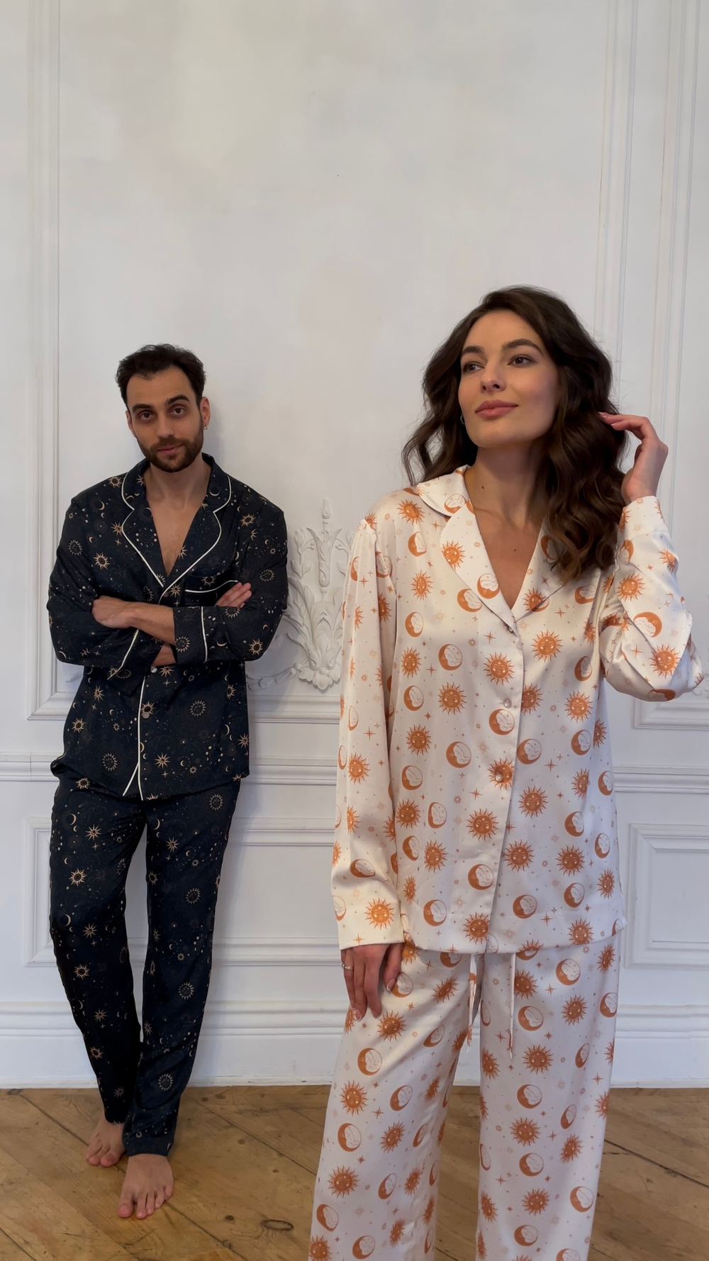 Шелковый мужской костюм с созвездиями без канта 56 - 58 размер