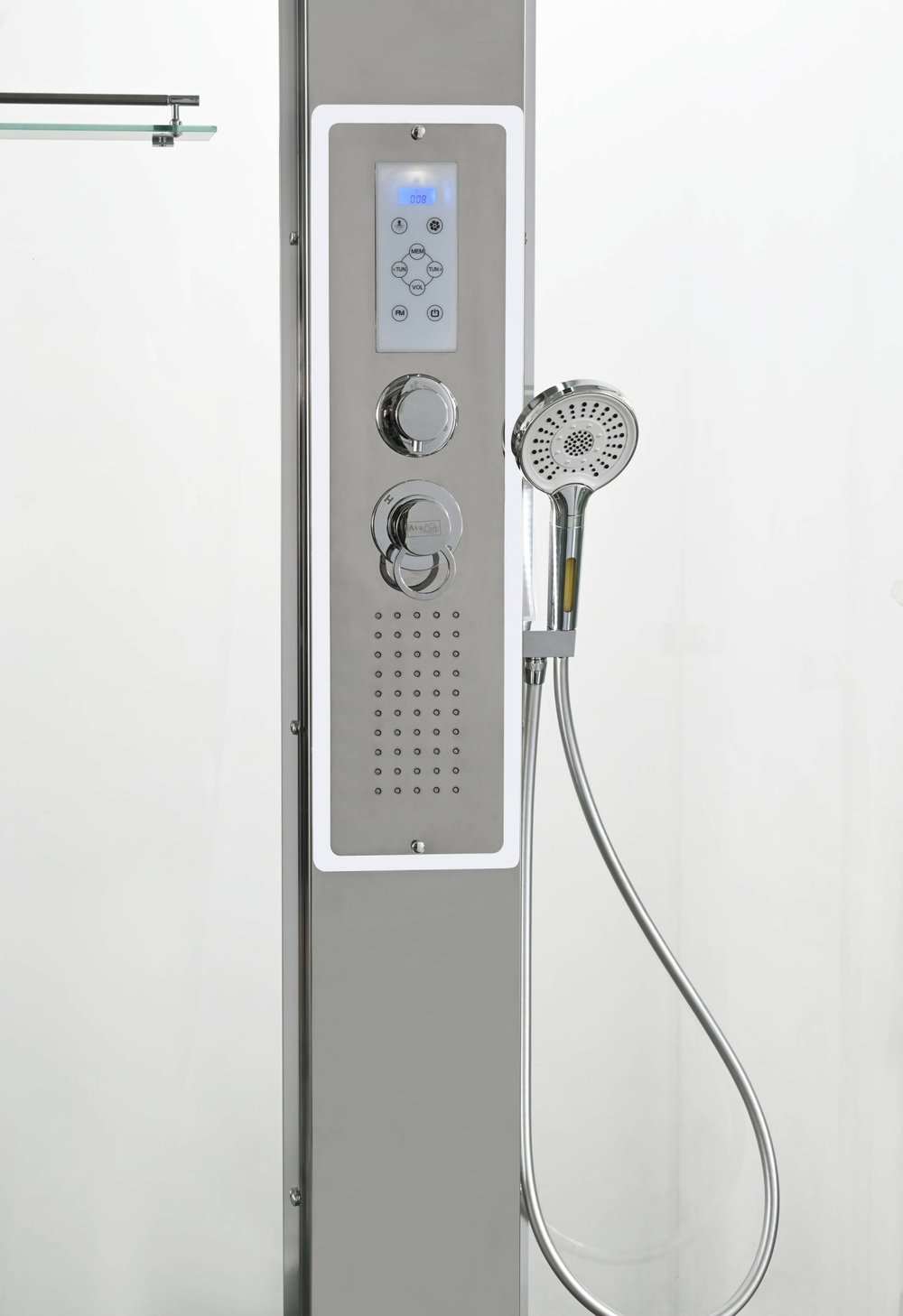 Душевая кабина AvaCan (АваКан) Z1912LEDMT с низким поддоном, с ГМ, с электрикой и LED подсветкой, 120х90х220