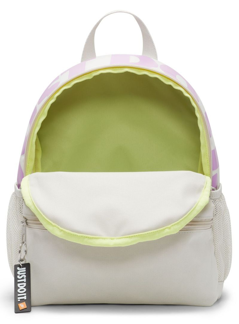 Рюкзак теннисный Nike Brasilia JDI Mini Backpack - light bone/rush fuchsia/light lemon twist