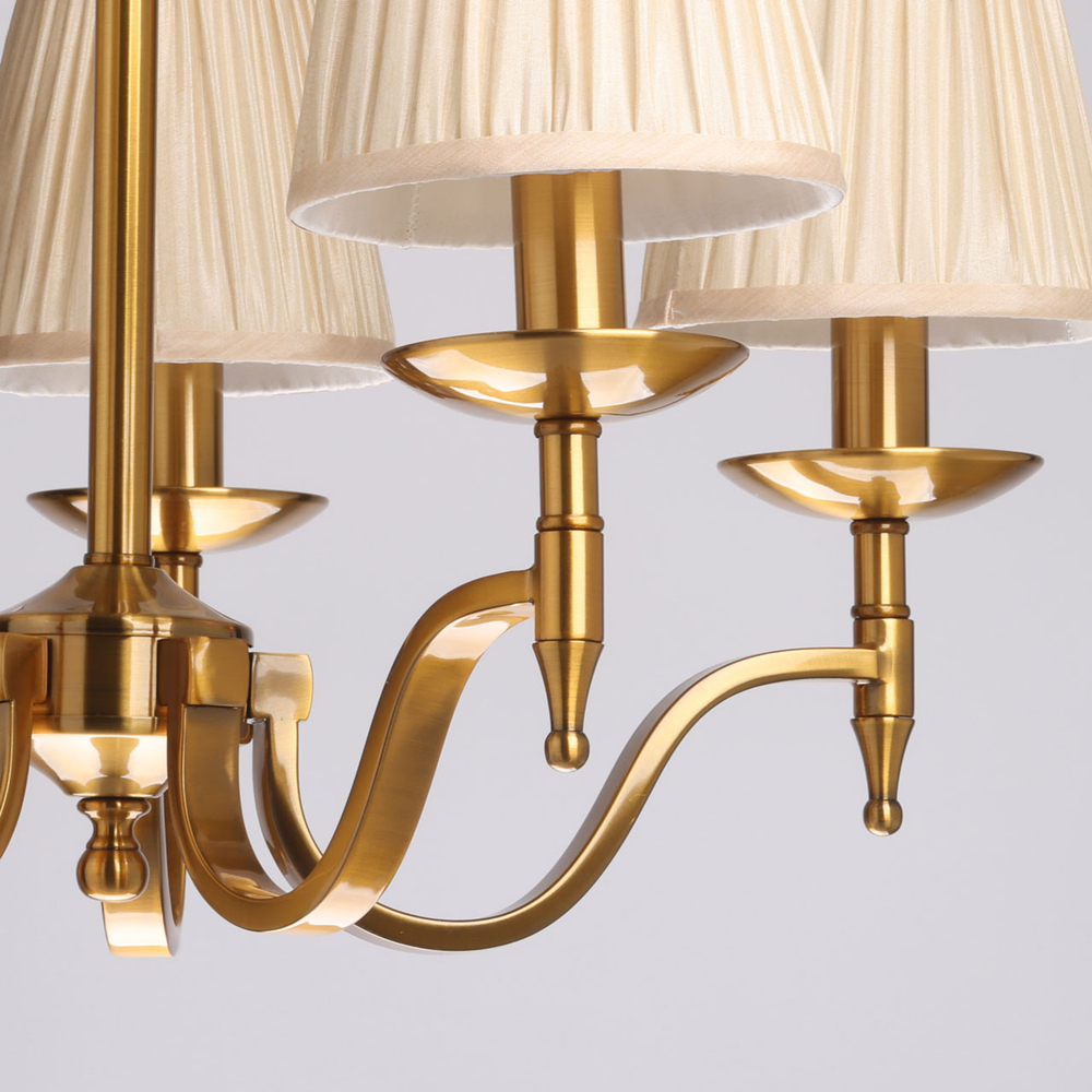 Люстра подвесная MW-Light "Вирджиния", 5 ламп E14, 200Вт, бронзовая