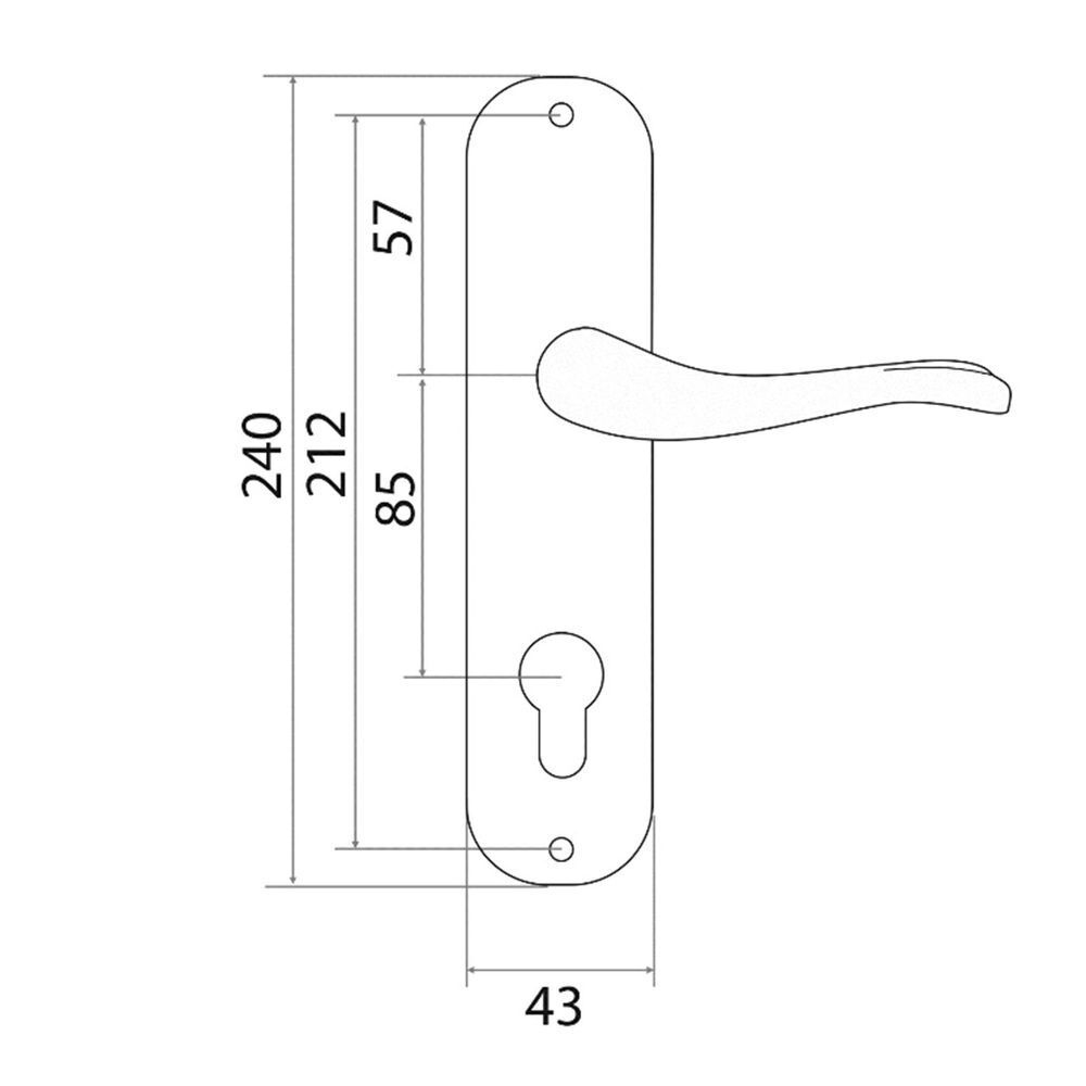 Ручка на планке Trodos, AL59/85-M PB, 204490, золото