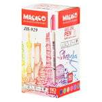 Ручка гелевая, Basir, синие чернила, белый корпус, 50 шт