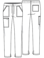 Брюки медицинские женские Dickies DK212 с поясом на завязках, синий, 50