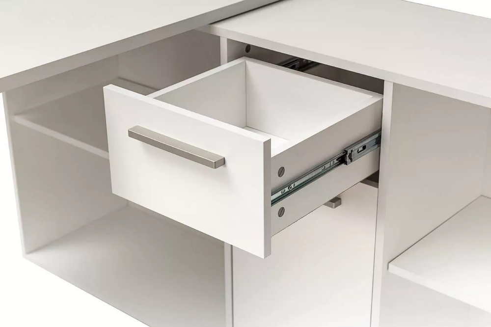 Лайт стол письменный 03.245 Белый шагрень