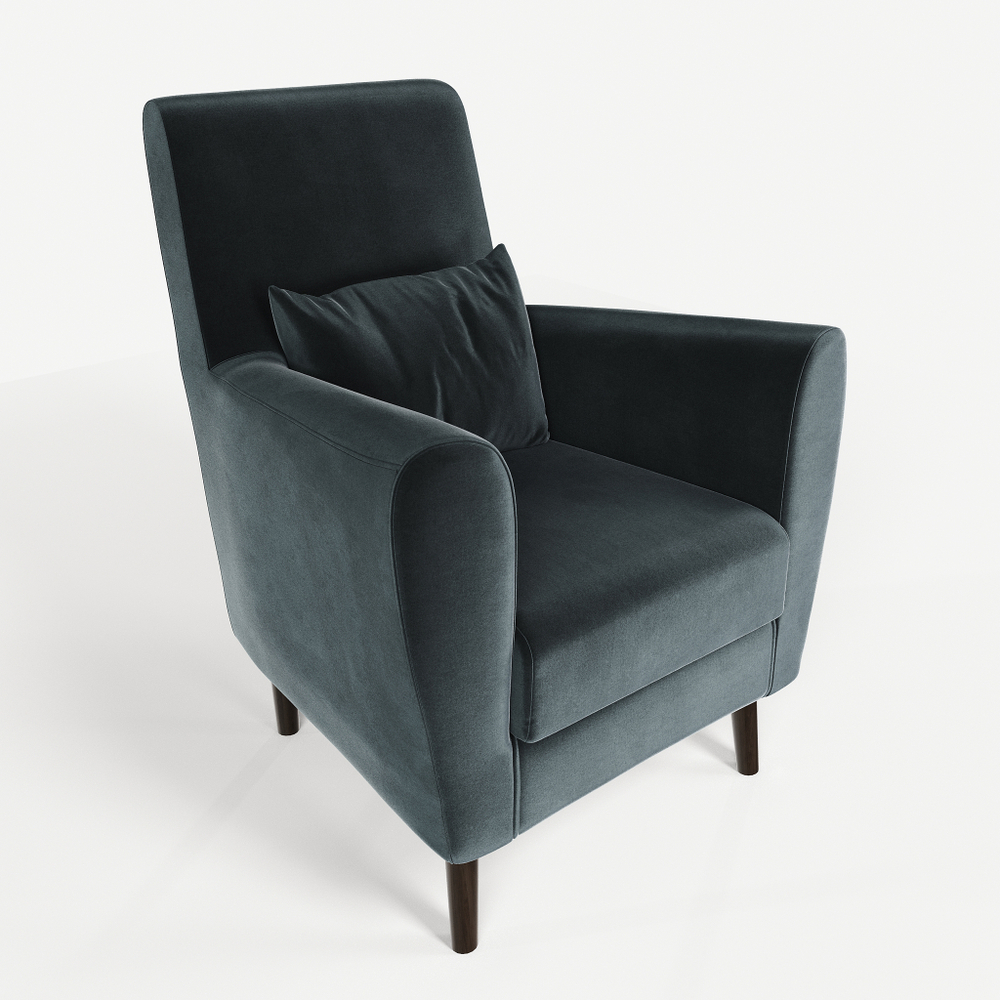 Кресло мягкое Грэйс Z-14 (Изумруд) на высоких ножках с подлокотниками в гостиную, офис, зону ожидания, салон красоты.
