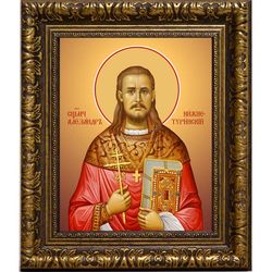 Александр (Адрианов) Нижнетуринский священномученик, пресвитер. Икона на холсте.