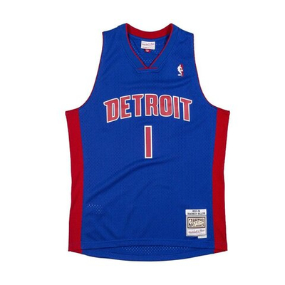 Футболка Mitchell & Ness Swingman Jersey Chauncey Billups #1 Detroit Pistons (SMJYAC19109-DPIROYA0)