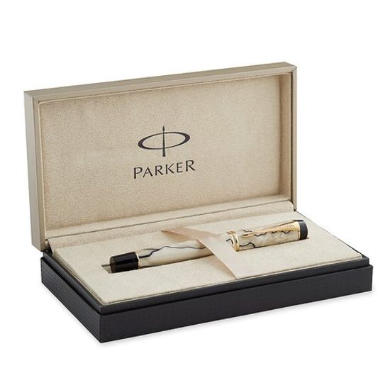Перьевая ручка Parker Duofold F186, размер: Internatinal, цвет: Pearl & Black, толщина пера: F,  S0767460