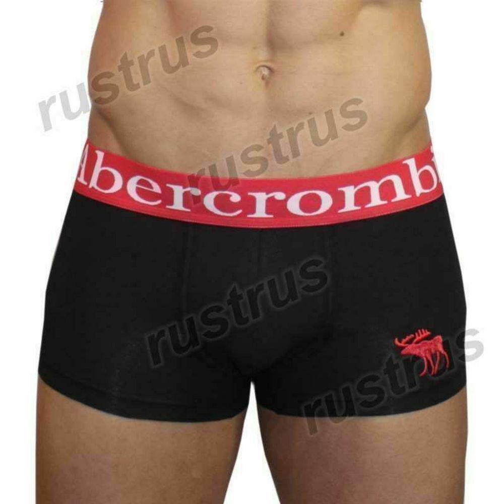 Мужские трусы боксеры черные Abercrombie&amp;Fitch AF0028