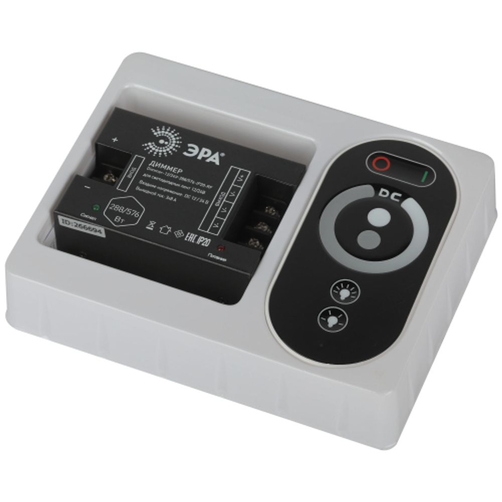 Диммер для светодиодной ленты ЭРА Dimmer-12/24V-288/576-IP20-RF с радио пультом