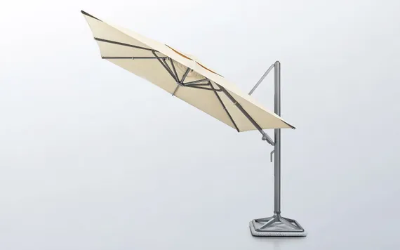 Зонт профессиональный Levia 3х3 м, антрацит, тортора. База и светильник в комплекте