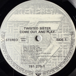 Виниловая пластинка Twisted Sister ‎– Come Out And Play LP