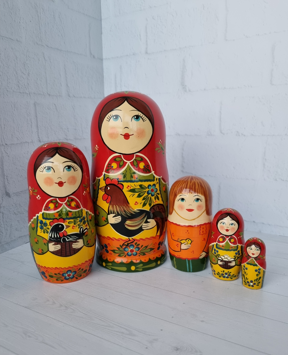Матрешка "с курочкой" традиция 5мест