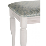 Банкетка "Классик" 350х490 дуб белый/серая патина/жаккард бирюзовый КБС49БИР