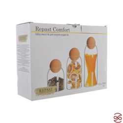 Набор ёмкостей для сыпучих продуктов Repast Comfort 450/750/1000 мл (3 шт)