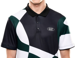 Мужское теннисное поло EA7 Pro Printed - fancy blue dinamico