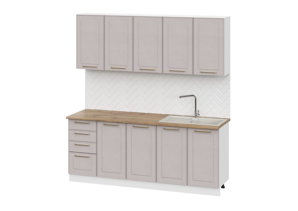 Кухонный гарнитур "Милена" 2,0м (белый/шампань), Интерьер Центр, г.Пенза