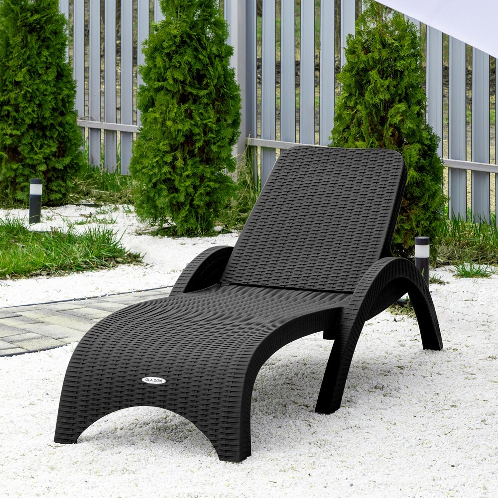 Шезлонг RATTAN Цвет: Антрацит