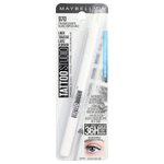 Maybelline, Tato Studio, подводка для глаз, легко затачиваемый гелевой карандаш, водостойкий, 970 полированный белый, 1,2 г (0,04 унции)