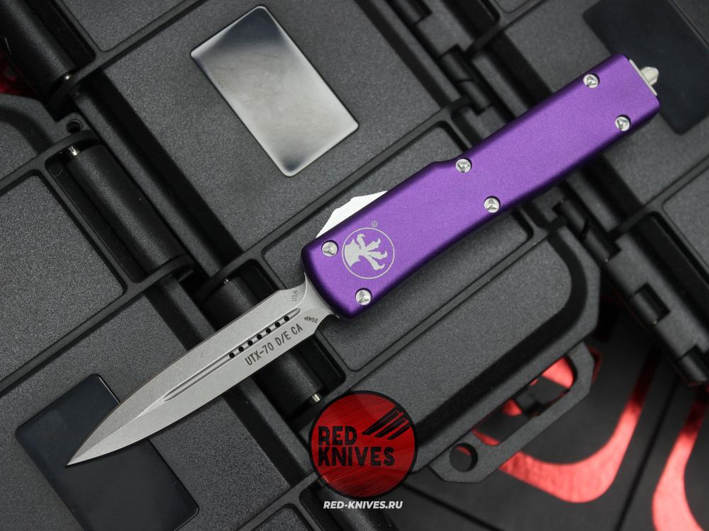 Нож Microtech UTX-70 A+++ Purple D/E - апокалиптик клинок