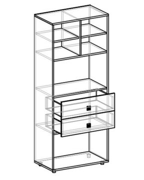 Шкаф ДЖЕРСИ-2 /700*1686*395/ сосна астрид / лайм