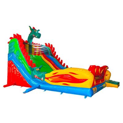 Коммерческий надувной батут-горка «Огненный дракон», 11*6*8,5 м