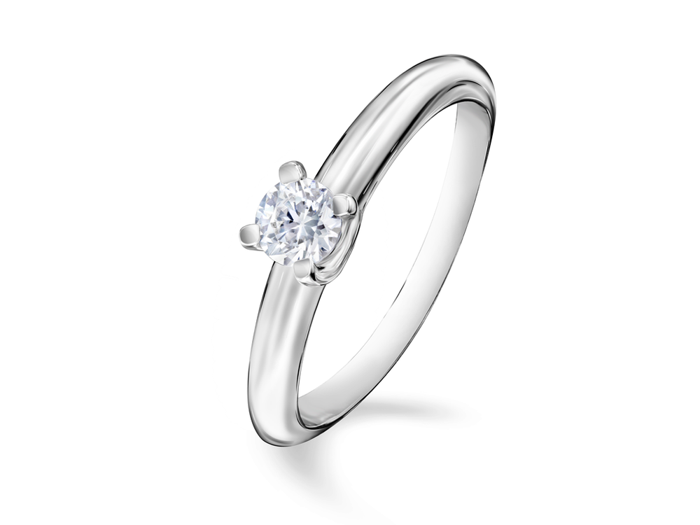Помолвочное кольцо с бриллиантом