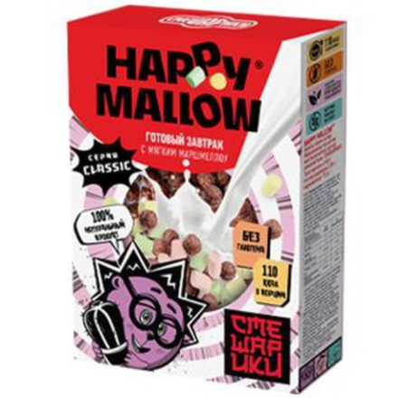 Готовый завтрак Happy Mallow Смешарики с мягким маршмеллоу 240 гр