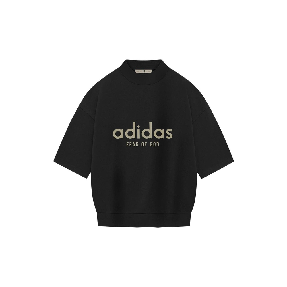 Fear of God Athletics Heavy Jersey 3/4 Mock Tee Black
