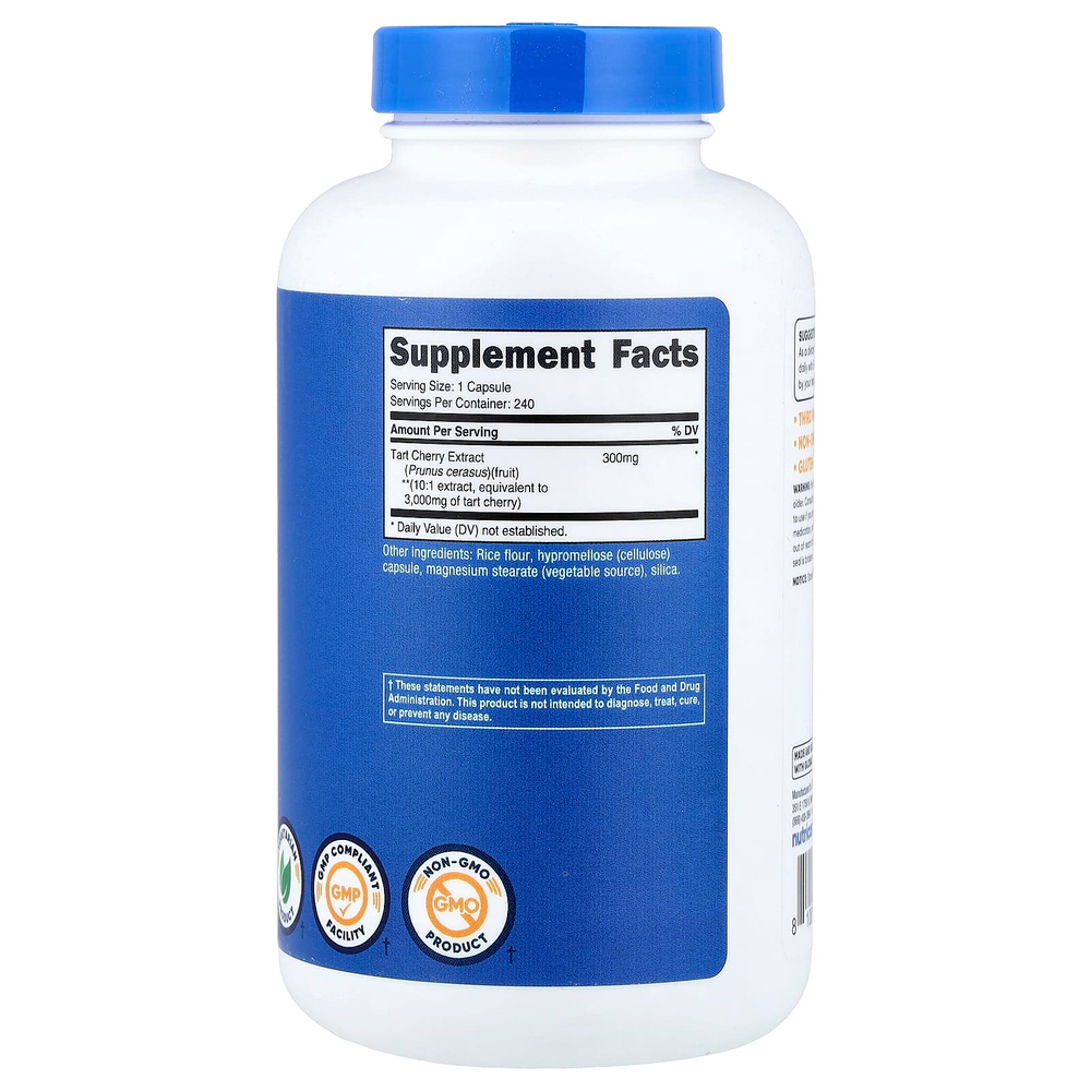 Nutricost, вишня, 240 капсул (300 мг в 1 капсуле)
