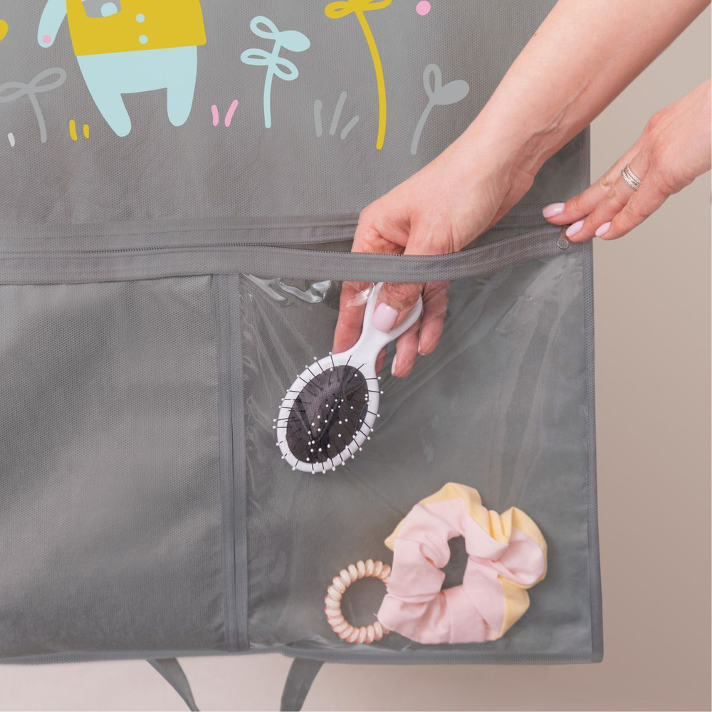 Детский чехол с карманами 80х50. Котик