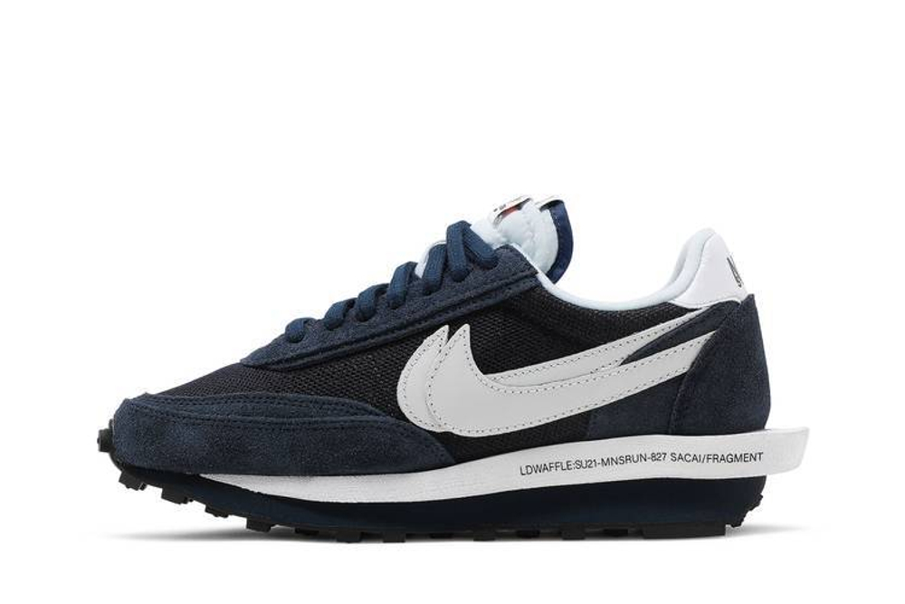 Кроссовки Fragment Design X Sacai X Nike Ldwaffle "Blackened Blue"
