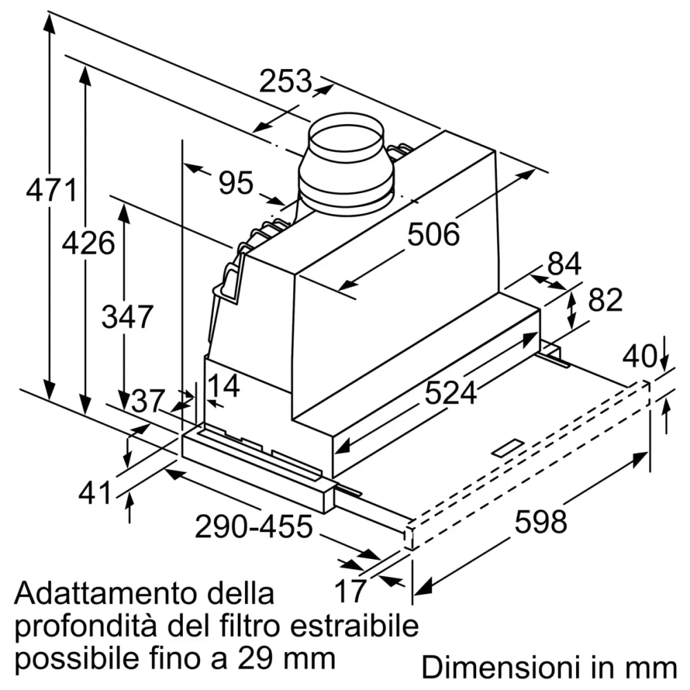 Встраиваемая вытяжка Bosch DFR067T51