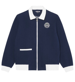 Мужская теннисная кофта Lacoste Tennis Heritage Ultra Dry - navy blue/white