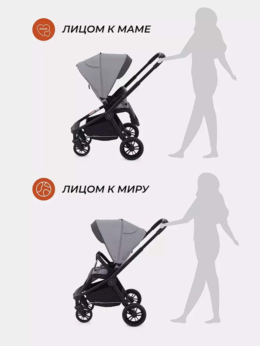 Детская прогулочная коляска Rant basic Energy Grey 2024
