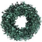 Венок декоративный TINSEL «Изящное сияние» 38 см, Изумруд