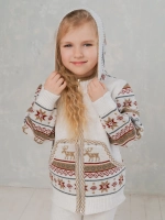 Кофта вязаная на молнии с капюшоном