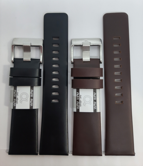 X3987A Ремень для часов из натуральной кожи ХРОМ