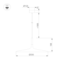 Светильник SP-FIORE-R250-8W Warm3000 (WH, 120 deg, 230V) (Arlight, IP20 Металл, 3 года) 035953