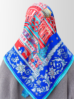 Платок «Собор Василия Блаженного» 100% шелк